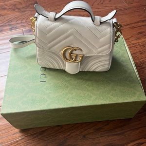 Used GG Marmont mini top handle bag